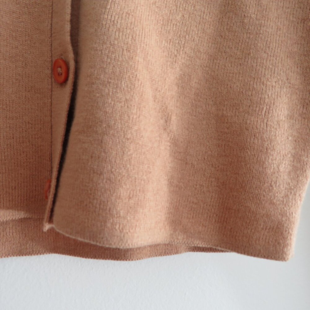 ARITZIA BABATON Georgia Cropped Wool Blend Cardigan in Camel Tan - Size XS - Picture 5 of 15